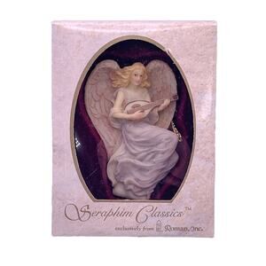 Vintage 1994 Roman Inc Seraphim Classics Lydia Winged Poet Angel Ornament in Box